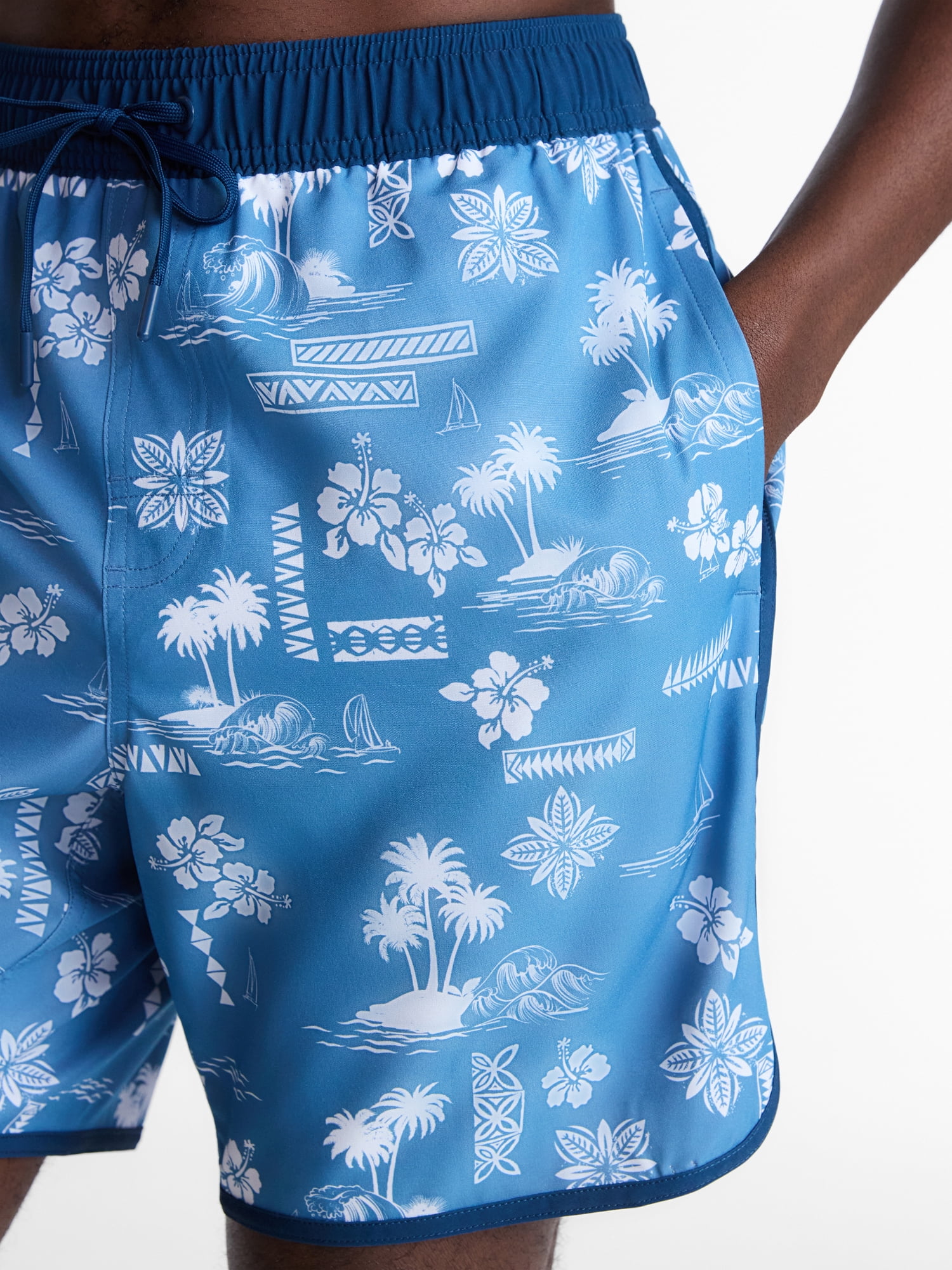 George Men's Dolphin Hem Shorts, 7" Inseam, Sizes S-3XL