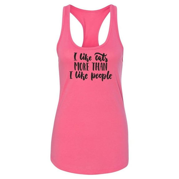 Like Cats More Than People Racerback Tank Women -Image by Shutterstock, Female Small