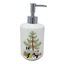 7 x 3.5 in. Unisex Texas Heeler Christmas Tree Ceramic Soap Dispenser