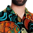 thumbnail image 5 of Turtle Seamless Men's Casual Button Down Short Sleeve Printed Summer Beach Shirts, 5 of 6