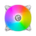thumbnail image 2 of MSI MPG F120 ARGB-3W 120mm PWM Addressable RGB LED Case Fan White - Anti-Vibration Fan Gasket - Hydraulic Bearing -  600 ~ 1200 RPM - 3 Packs, 2 of 5
