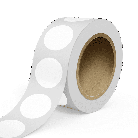 JAM Paper Circular Outdoor Weatherproof Labels, Round, 3 Inch, White, 125 Labels/Roll