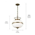 thumbnail image 2 of 52478CLP Kichler Lighting Opal - 2 Light Pendant In Homestead Style-15.25 Inches Tall and 12.25 Inches Wide-Classic Pewter Finish    -Traditional, 2 of 6