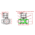 thumbnail image 3 of 3/4" DN20 Two wires control Electric Ball Valve,AC/DC9-24V Brass 3-way Motorized Ball Valve, 3 of 6