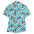 thumbnail image 3 of SOFTCCLO Hawaiian Shirt for Men Short Sleeve Casual Lobster Printed Top Outdoor Activities Breathable Stylish Summer Mens Beach Shirts Sky Blue S, 3 of 3