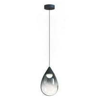 E21562-142BK-ET2 Lighting-Dewdrop - 10W 1 LED Large Pendant-13.75 Inches Tall and 7.75 Inches Wide-Black Finish-Graduating Smoke Glass Color
