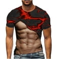 thumbnail image 2 of Styesk T-Shirts pour Homme Mode pour Hommes Impression Florale Mode Entraînement Physique Col Rond Manches Courtes T-Shirt, 2 of 5