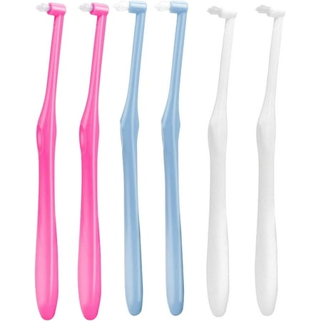 Tufted Toothbrush,9 PCS Orthodontic Interspace toothbrushes Single Toothbrush for Teeth Detail Cleaning and Braces Clean Soft and Compact Trim Tooth Toothbrush (9)