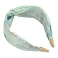 thumbnail image 5 of Unique Bargains 1 Pc Wide Tie Printed Headbands for Women Blue Beige, 5 of 6