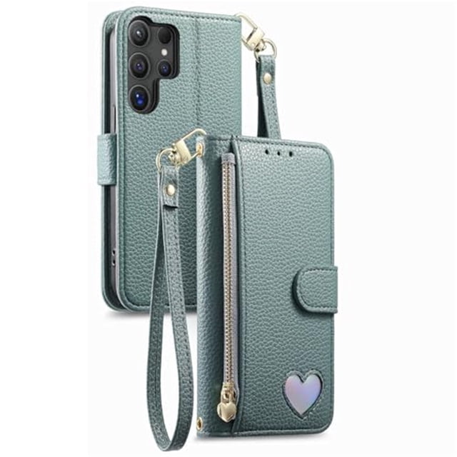 Case For Samsung Galaxy S26 Ultra/S26 Plus/S26, PU Leather Shell With Wristlet Zipper Wallet Holder Cover