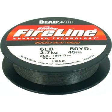 Beadsmith FireLine Gray Braided Beading Thread 50yds