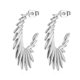 thumbnail image 1 of Pendientes de acero inoxidable de nicho de tendencia de moda para mujer, pendientes de 18 quilates con forma de lazo, 1 of 6