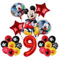 thumbnail image 3 of Juego de 14 globos con números de Mickey Mouse y sus amigos de Disney, decoración para fiestas de cumpleaños y baby shower, suministros para regalos de niños, 3 of 5