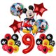 thumbnail image 1 of Juego de globos con números de Mickey Mouse y amigos de Disney, 14 Uds., decoración para fiesta de cumpleaños, Baby Shower, suministros de globos, recuerdo para niños, 1 of 5