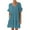 Blue, variant on Spring Tops for Women Womens Plus Size Dresses $5 Women's Summer Casual Dress Sweet & Cute V-Neck Mini Dress with Pocket Short Sleevele Ruffle Dress Gifts for Women