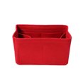 thumbnail image 2 of Felt Insert Make Up Bag Portable Multi-pockets Large Capacity Cosmetic Storage Organizer Inner Accessory for Home Bathroom 22x12x13cm, 2 of 9