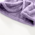 thumbnail image 3 of WUANDIXFA Fleece Bathrobe for Boy Girl Toddler Kids Cartoon Ear Hooded Towels Spa Beach Plush Robe Little Kid Bathrobe,Purple,4-5 Years, 3 of 4