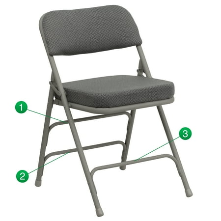 Metal Folding Chairs Cheap Flash Furniture HERCULES Series Premium Curved Triple Braced and Double Hinged Fabric Upholstered Metal Folding Chair, Multiple Colors ()