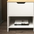 thumbnail image 3 of Pouseayar 19.7'' Tall  Modern Particle Board Nightstand , White, 3 of 8
