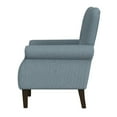 thumbnail image 4 of Benjara BM334113 Mowo Accent Armchair - Classic Button Tufted Back - Blue Woven Fabric & Black, 4 of 5
