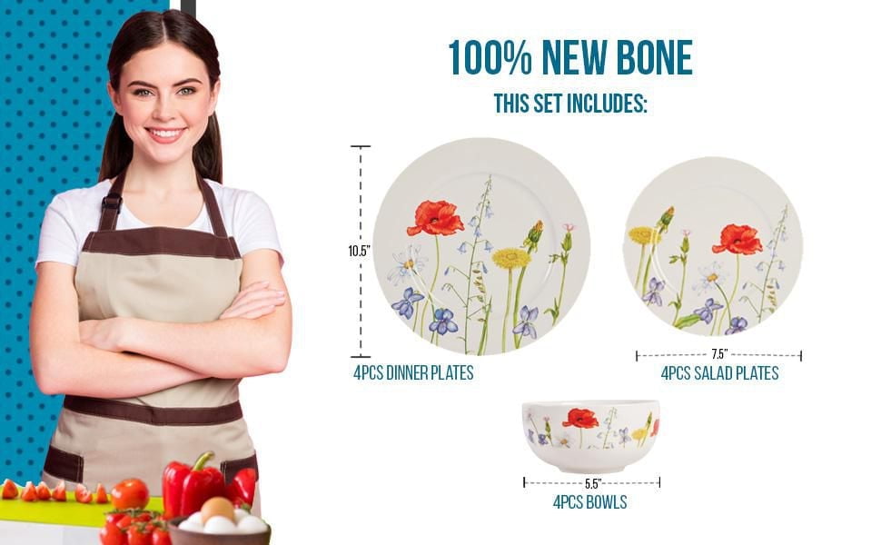 Safdie & Co. Ensemble Diner Fleurs Sauvages 12MCX