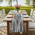 thumbnail image 4 of Table Runners 108 Inches Long Dress Scarves, Black Grey Vintage Farmhouse Coffee/Dining/Kitchen Table Runner for Living Room, Retro Abstract Art 13x108 Inch, 4 of 9