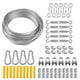 thumbnail image 1 of Kit de suspensión de luces de cadena, cuerda de acero inoxidable, herramienta de suspensión para luces de cadena de alta resistencia para jardín al aire libre e interiores., 1 of 6