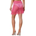 thumbnail image 3 of INSPIRE CHIC Crochet Skirt for Women Tassel Mesh Cover Up Skirts Drawstring Beach Skirt M Hot Pink, 3 of 6