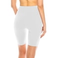 thumbnail image 2 of ALWAYS Women's 8" High Waist Soft Athletic Yoga Legging Shorts White Extra Plus Size, 2 of 6