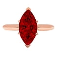 thumbnail image 7 of Solitaire Engagement Ring for Women - 2.5ct Natural Garnet in 14K Rose Gold Promise Ring, 7 of 7