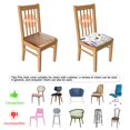 thumbnail image 5 of Butterfly and Flower Seat Covers for Dining Room Chairs Set Of 6,Stretch Printed Washable Chair Seat Cover with Elastic Ties and Button,Removable Waterproof Couch Cushion Covers, 5 of 6