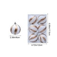 thumbnail image 5 of Christmas Ball Ornaments 6 Pcs - 2 inch Large Shatterproof Christmas Balls, Striped Decorations Indoor, Classic Holiday Party Hanging Ornaments for Xmas Tree, Wreath, Vines, Red, 5 of 9