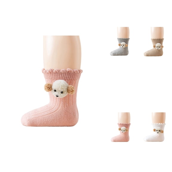 Playful Cartoon Baby Socks for Toddlers, Soft Cozy Anti- Ankle Crew Socks with Grips, Warm Thermal Winter Thick Socks for Early Steps & Everyday Wear, 9 Pairs for Baby Boys Girls