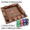 thumbnail image 5 of Sterling Games 12" Shut The Box Game for 4 Players with Nautical Themed Wooden Game Board, 5 of 6