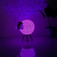 thumbnail image 2 of Cute Sheep-Shaped Desk Lamp with 16 Colorful Lights for Reading & Decoration - Exquisite Rattan & Wood Design, 2 of 9
