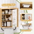 thumbnail image 2 of Bathroom Medicine Cabinet with Mirror, Bamboo Medicine Cabinet Wall Mounted, Over The Toilet Storage with Towel Bar for Bathroom, Small Spaces, 2 of 6
