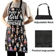 thumbnail image 4 of Anime Character Apron Anime Lover Gift Just A Girl Who Really Loves Anime Cooking Apron Anime Cartoon Merchandise, 4 of 7