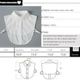 thumbnail image 3 of Zhengup Elegant Pearl Detachable Fake Collar Half Shirt Blouse Dickey Collar Faux False Collar Elegant for Women Girls, 3 of 6
