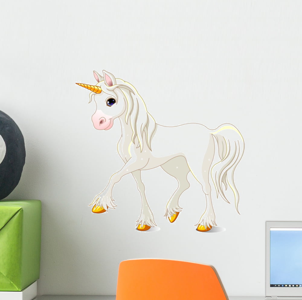 Printed Wall Sticker Unicorn Horse In Night Removable PVC Vinyl For Home Decor 