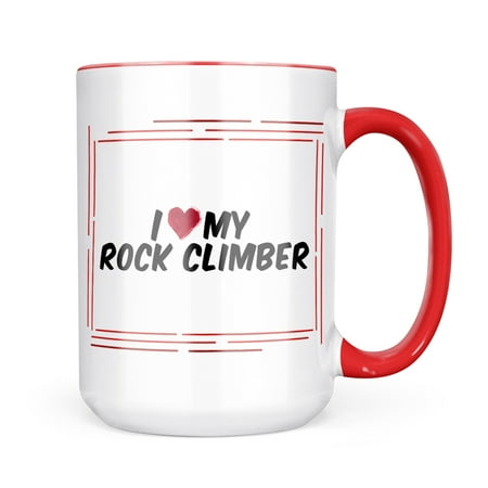 

Neonblond I heart love my Rock Climber Mug gift for Coffee Tea lovers