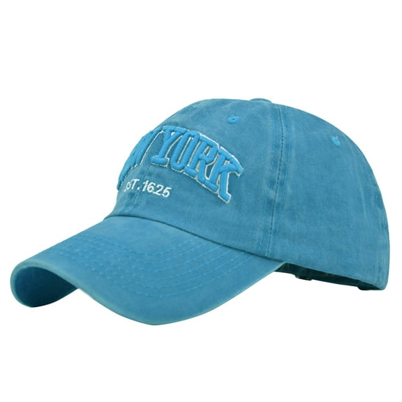 MIASHUI Hop Embroidery Sun Letter Trucker Baseball Cap for Women and Men Blue