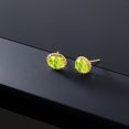 thumbnail image 4 of Gem Stone King 2.20 Ct Oval 8x6mm Yellow Lemon Quartz 14K Yellow Gold Stud Earrings for Women Men, 4 of 5