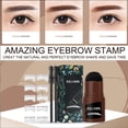 thumbnail image 3 of Waterproof Eyebrow Seal Set Natural Lazy Hairline Powder Eyebrow Card Makeup Shadow Contouring Powder Eyebrow Shaping Kit With Eyebrow Card Brush Light Brown, 3 of 6