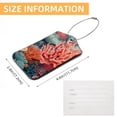 thumbnail image 5 of Square PU Leather 2 Pack Travel Tag - Bag Tag - Suitcase Tag with Privacy Cover and Stainless Steel Ring - Suitable for Travel, Backpack, and Handbag Coral, 5 of 7