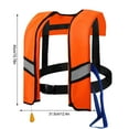 thumbnail image 2 of Manual Inflatable Life Jacket for Adults, High Visibility Fishing Vests with Reflective Strips, Comfortable Outdoor Air Expandable Safety Vests for Boating Rafting (12.4*15.78 Inch), 2 of 6