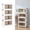 Transparent, variant on Fuilayi 4-Tier Stackable Storage Box - Modern Style Locker/Bookshelf with Lid, Doors, and Wheels, Suitable for Bedrooms and Offices (White)