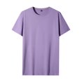 thumbnail image 3 of Camiseta sencilla de algodón de gran tamaño para hombre, camisetas de verano informales de manga corta de color sólido, camisetas nuevas de 2023 de alta calidad y2k para hombre, 3 of 5