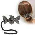 thumbnail image 3 of GROFRY Cross Teeth Tight Bud Head Hairpin DIY Hairstyle Lady Shiny Butterflies Decor Bun Hair Clip Hair Accessories, 3 of 8