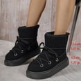 thumbnail image 5 of Miqool Winter Boots for Women Snow Warm Fur Lined Waterproof Ankle Booties Lace Up Non Slip Flat Comfortable Womens Shoes, 5 of 9