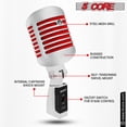 thumbnail image 3 of 5 Core Professional Vintage Microphone for Singing, Dynamic Super Cardioid XLR, Live Performance, 3 of 6
